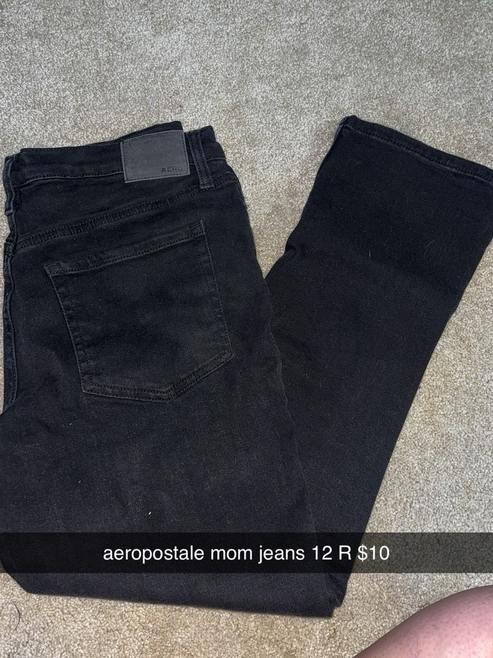 Aeropostale Black Relaxed Mom Jeans - Men's